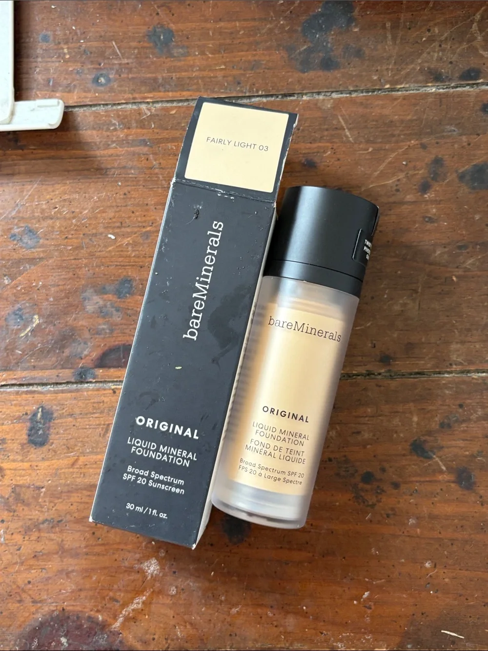 💕💋Bareminerals Original Liquid Mineral Foundation fairly Light 03